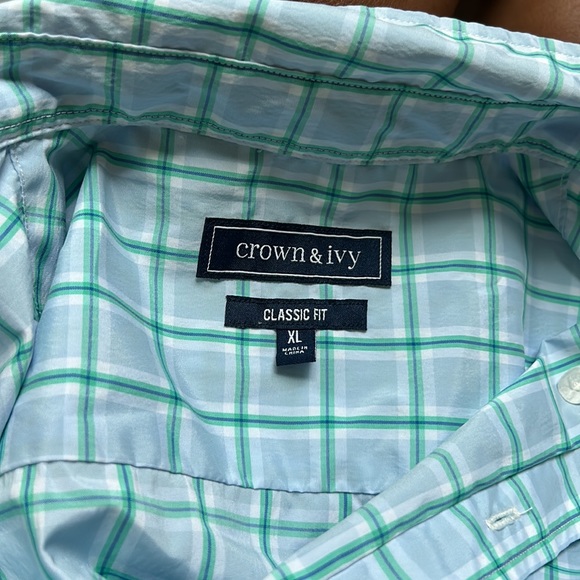 CROWN & IVY SHIRT TOP SIZE XL - Picture 4 of 5